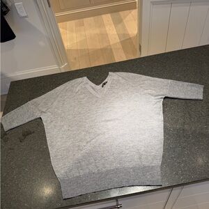 Derek Lam Light Gray V-Neck Sweater